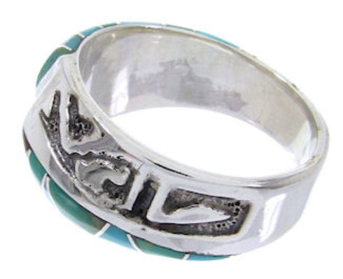 Turquoise Southwest Silver Ring Size 5-3/4 YS68262